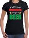 Bellatio Decorations Wonderful beer fout Kerst bier t-shirt - zwart - dames - Kerstkleding / Kerst outfit XXL