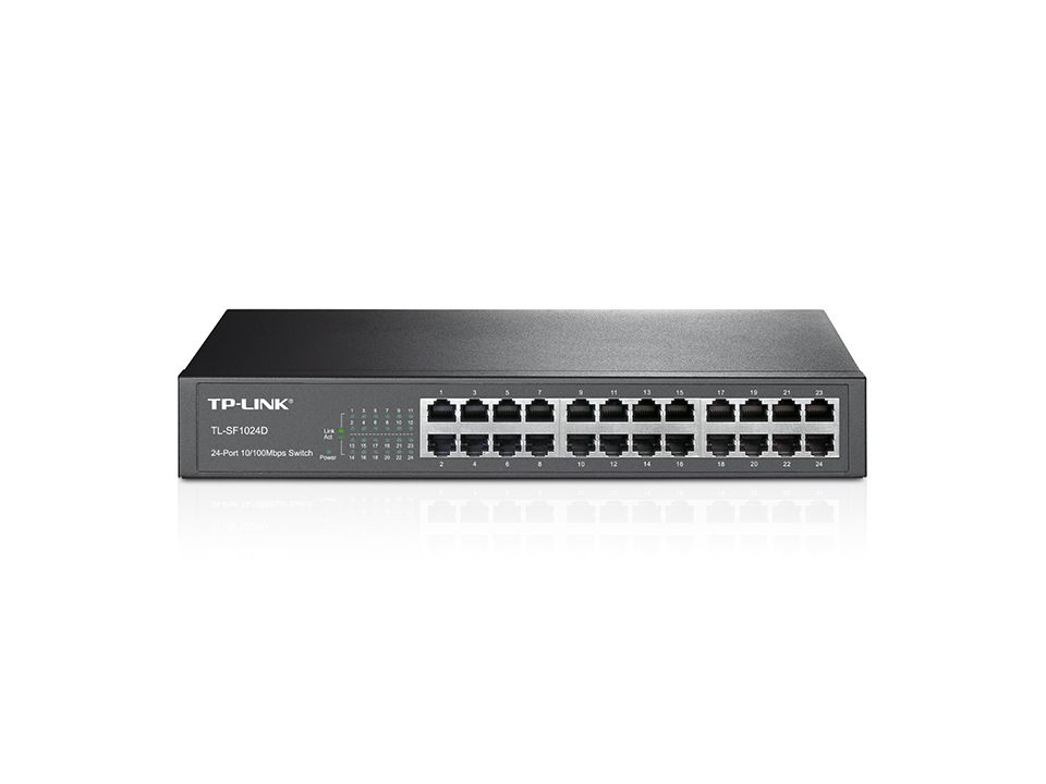 TP-LINK TL-SF1024D - Switch - 24 poorten - Zwart