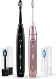 Silk'n SonicYou Elektrische Tandenborstels Geschenkset - 2 stuks met 2 opzetborstels - Cadeau-idee - Roze & Zwart