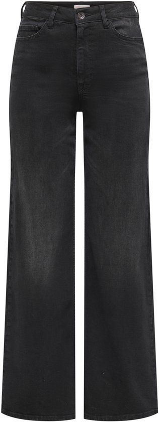 JDY High Waist Wide Leg Jeans Black Denim