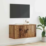 VidaXL Wandgemonteerde tv-kast 80 x 34.5 x 40 cm oud hout bewerkt hout