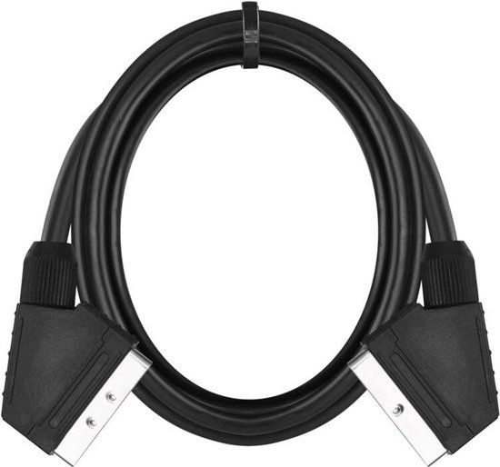 Emos Scartkabel - SCART (m) naar SCART (m) - AV Kabel - 1.5m - Zwart