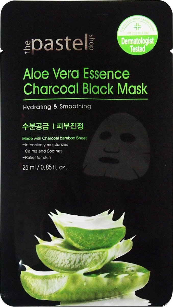 The Pastel Shop Aloe Vera Essence Charcoal Black Mask