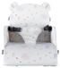 Chaise bébé rose/blanc - Chaise enfant légère et pliable avec ceinture de sécurité