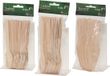 Merkloos Houten wegwerp bestek pakket 75-delig - voor 25 personen - messen/vorken/lepels - 16 cm - BBQ/verjaardag/picknick bestek berkenhout