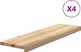 vidaXL - Traptreden - 4 stuks - 90x25x2 cm - Onbehandeld Massief Eikenhout