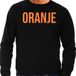 Bellatio Decorations Koningsdag sweater heren - oranje - zwart - glitters - oranje feestkleding XL