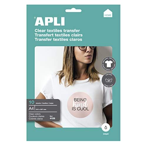 APLI 4128 - Transferpapier A4 voor witte kledingstukken - 10 vellen