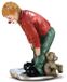 Gilde handwerk Gilde clowns - Oh nee - Clown met beer op weegschaal - 10x13x7 cm - resin handgeschilderd - In cadeauverpakking verzamelaarsobject
