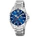 Lotus Herenhorloge 18812/1 Multifunctioneel Analoog Roestvrij Staal Zilverkleurig Blauw
