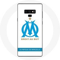 Maniacase Hoesje voor Samsung Galaxy Note 9 Olympique de Marseille Logo Witte Achtergrond