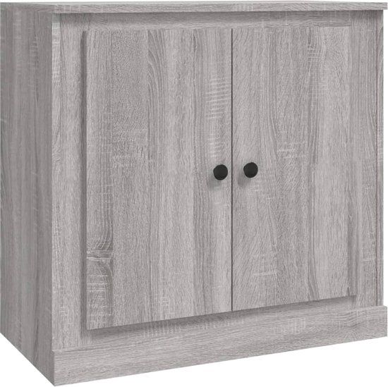 vidaXL Dressoir 70x35,5x67,5 cm bewerkt hout grijs sonoma eikenkleurig