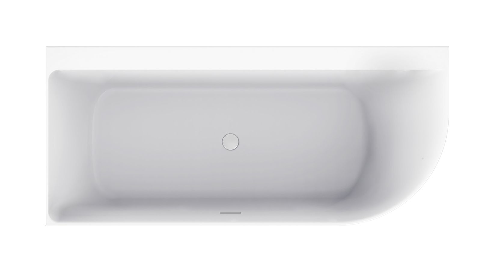 Wiesbaden Zenn Corner Bath Left 170x75 cm Acrylic Gloss White with Waste Gloss White