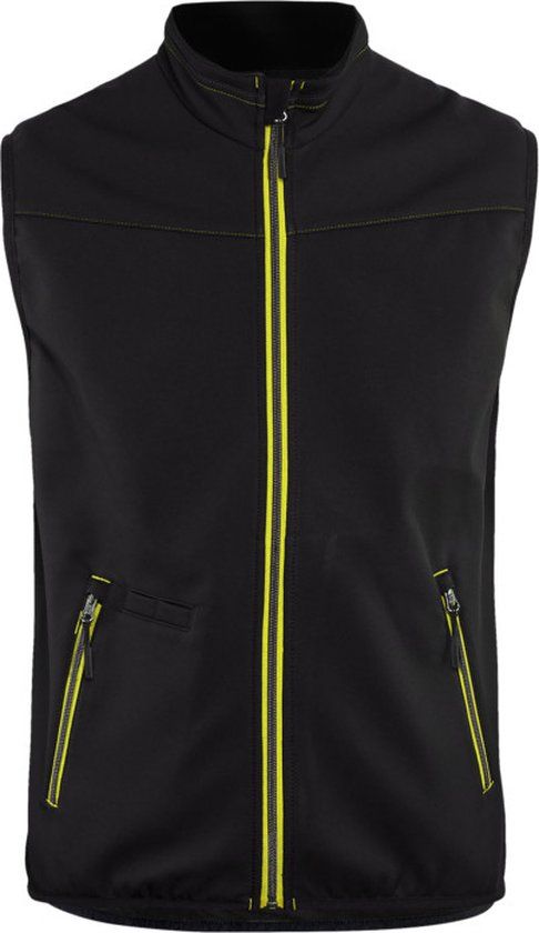 Blåkläder Blaklader Softshell bodywarmer 3850-2516 - Zwart/High Vis Geel - XS