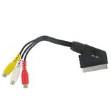 Thomson KCV189 adapter scart-stekker, 3 cinch-aansluiting (schakelaar)