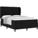 Prolenta Maison Exclusive - Boxspringbed met matras, zwart, 160 x 200 cm, gestoffeerd
