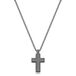 Brosway Bullet men's cross necklace BUL56 316L steel PVD Polished and sandblasted black