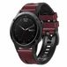 By Qubix - Geschikt voor Garmin bandje - 22mm Quickfit - leer + siliconen bandje - Bordeaux - Geschikt voor Garmin Fenix 8 / 8 Pro - 47mm