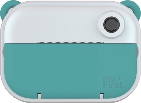 myFirst Camera Insta Wi Geel - digitale kindercamera en inkt-loze labelprinter ineen - draadloos - 12MP - selfie lens - 1500mAh batterij