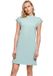 Build Your Brand Turtle Extended Korte Dames T-Shirt Jurk - Blue Mint maat XS