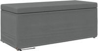 vidaXL Kruk Donkergrijs 101 x 41 x 40 cm Stof en Geëngineerd Hout