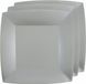 Santex Feest gebaksbordjes - zilver - 10x - karton - 18 cm - vierkant