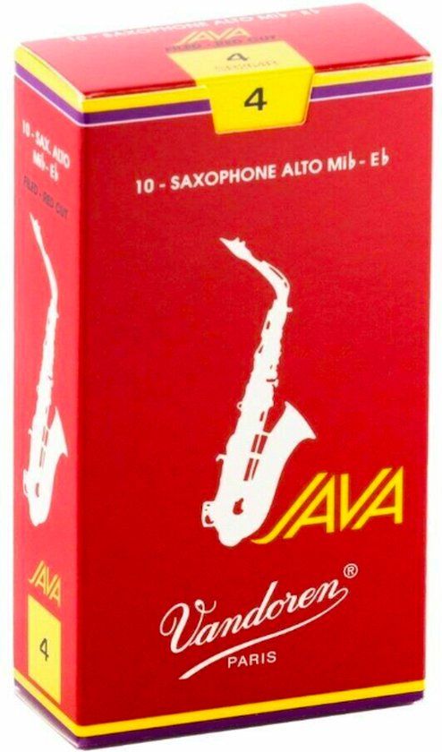 Vandoren Java Filed Red Baritone Saxophone Reed - Size 4