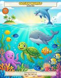 Ocean World Coloring Book for Kids Ages 4–8