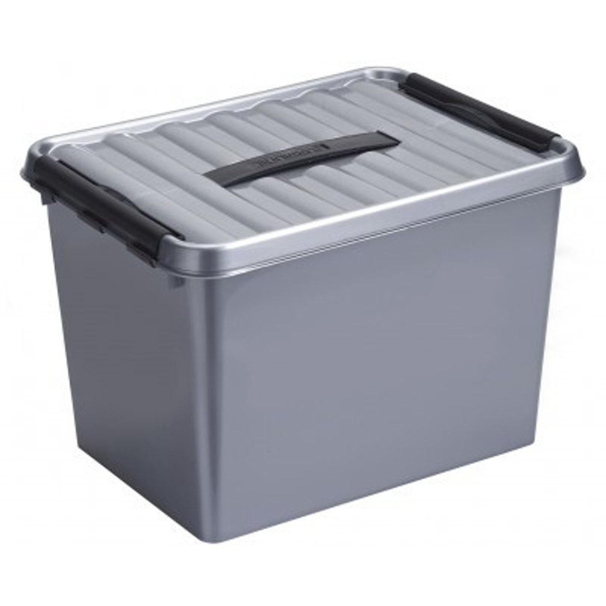 Sunware Q-line Opbergbox - 22L - metallic/zwart