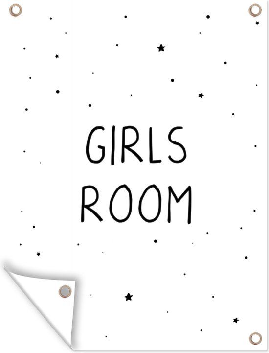 GreatGardenPosters Tuin decoratie Quotes - Girls room - 30x40 cm - Tuindoek - Buitenposter