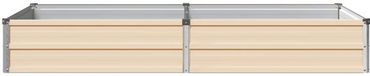 vidaXL Verhoogde Tuinbak Ivoor 160 x 80 x 24 cm Staal