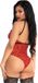 Leg Avenue Sheer Backless Garter Teddy Rood M/L
