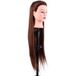 Tête d'entraînement pour coiffures et exercices - Tête de mannequin avec support pour perruques et accessoires capillaires faits maison - Tête de mannequin pour la pratique des coiffures, brun
