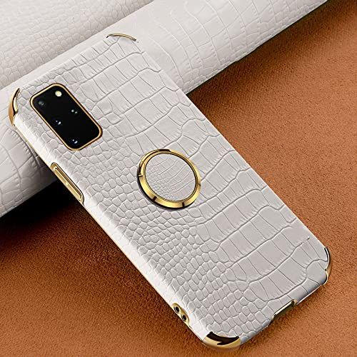Oynyiqi Lederen Telefoon Case Voor Samsung Galaxy S20 FE S10 S21 Plus Note 20 Ultra 10 Lite A50 A70 A41 A51 A71 A52 A72 Krokodil patroon, Wit, Voor A52 5G
