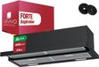 LEVIVO A+++ Hotte plate 90 cm à recyclage d'air & évacuation d'air avec 400 m³/h , hotte aspirante encastrable avec 2 filtres à charbon actif, 4 filtres à graisse, 2 vitesses, 2 LED