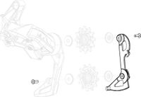 Sram Force/rival Xplr Etap Axs Binnenkooiplaat Zwart
