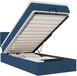 vidaXL - Ottoman bed met matras en LED's - 80x200cm - stof - blauw