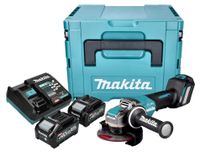 Makita GA 044 GM201 Accu haakse slijper 40 V max. 125 mm X-LOCK Brushless + 2x accu 4.0 Ah + lader + Makpac