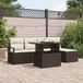 Prolenta Maison Exclusive Tuinset met 6 zitplaatsen, bruin, van polyrotan