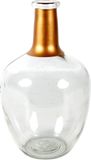 Countryfield Bloemenvaas Firm Big Bottle - helder transparant/koper - glas - 18 x 30 cm