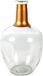 Countryfield Bloemenvaas Firm Big Bottle - helder transparant/koper - glas - 18 x 30 cm