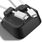 Spigen Universele Magnetische Kabel Houder | Kabel Management | Bureau Management | Antislip | 2 Magnetische clips | Zwart