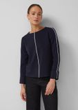 s.Oliver - Dames - Scuba sweatshirt met contrasterende strepen