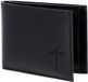 oxmox Leren portemonnee Leather RFID Protect Pocketbörse Freedom Cross Embossed Black zwart