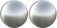 vidaXL - Brossé - Boule - 2 pcs - Ø 15 cm - argent - Acier inoxydable