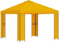 vidaXL Prieel 3 x 3 m Geel Polyester en Staal 190 g/m²