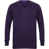 Henbury Trek col V XXS paars Laine Manches longues