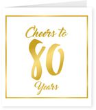 Paper dreams Gold white cards - 80 years