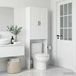 vidaXL Toiletkast UTRECHT Wit 66 x 25,5 x 190 cm Bewerkt hout