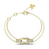 PULSERA GUESS Armband Stylish Guess Double Chain Bracelet Yellow Gold Goudkleurig